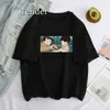 Mulheres Camisetas Anime Filme Grave Of The Fireflies Camiseta Mulheres Vintage Manga Curta Kawaii Roupas Graphi Camisa Estética Feminina Gota