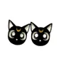 Mode smycken svartvitt söt kattunge huvud för flicka örhänge akryltillbehör256s