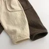 Pantalons d'été pour enfants, pantalons décontractés en coton et chanvre, pantalons Cargo coréens pour bébés garçons et filles, vêtements pour enfants 230918