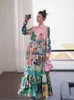 Fashionable Long Dress 2023 Spring/Summer New Gecko Costume Unique Print Holiday Style Dress Temperament Reduced Age Rural Shirt Long Dress S-L Loose Fit