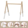 Hochets mobiles jouets pour bébé jouer support de gymnastique 1 ensemble hochet en bois mobile anneaux de dentition né Structure sensorielle cadeaux pour bébé accessoires de poussette faits à la main 230919