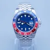 Top Mens Watch Tous Works mécaniques automatiques Mots de montres en acier inoxydable Bleu rouge Sapphire Verre 40mm Mentes Hommes Montre-bracele