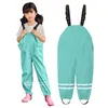 Trousers 1-9 Years Old Kids Rain Pants Outdoor Waterproof Rainwear Baby Boy Girl Dungarees Windproof Waterproof Mud Jumpsuit Clothes 230918