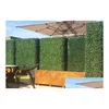 Flores decorativas grinaldas e 50x50cm ao ar livre artificial boxwood hedge privacidade cerca uv prova folha decoração para jardim varanda stor dhfiz