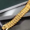 Länkarmband Herrarmband 18K Real Gold Plated Chain Classic Bangle Fashion Jewelry
