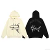 Designer Fashion Clothing Luxury Men's Sweatshirts Palms Angels Palms Angel Broken Tail Shark Print Drawstring Hoodie Fashion Brand Märken Herr- och kvinnors hoodie