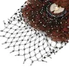 Ethnic Clothing Mystery Veil Mother's Hat Wind Plum Beads Set Diamond Wrap Pulled Head Hui Elegant Banquet Temperament