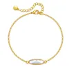 Strand Ccgood White Rhinestone Armband för kvinnor Guldpläterad 18 K Högkvalitativ Fashion Minimalistiska tillbehör smycken Pulseras Mujer