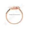 Fashion Creative Butterfly Flowers Crystal Finger Rings for Women Rose Gold Zircon Glamour Ring Jewel Girl Gift Drop Delivery Dhu4T