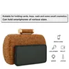 Evening Bags Straw Clutch Purse for Women Wedding Hand Woved Shoulder Handbag Party Summer Beach Bag Wicker Sac 230918