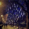 LEDストリングスパーティー30/50cm 8pcs流星シャワーライトクリスマス装飾フェアリーライトホリデー照明LEDライトガーランドガーデンパークデコレーションHKD230919