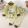 Clothing Sets Toddler Costume Pure Cotton Kids Underwear Set Springautumn Childrens Long Sleeve Suit Pajamas Girls Tops Trousers 230919