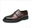 Новые коричневые лоферы с пряжкой и ремешком, туфли с круглым носком для мужчин, свадебные черные мужские модельные туфли из искусственной кожи для мальчиков, праздничные модельные ботинки 38-46