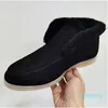 Winter Suede leather Fur inside Dress shoes Mens Spring Autumn women Driving casual Shoe loro luxury design open walk flats Loafers Mocassin Unisex Size