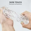 Sex Toy Massager Automatic Artificial Cunt Cup Transparent Silicone Soft Vibrations Blowjob Suction Machine Vagina Adult Goods for Men