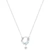 New Fashion 925 Sterling Silver Crowd Design Light Luxury Necklace Women's Gift High Grade Collar Chain Summer