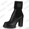 Designer mulheres botas clássico chelsea botas beaubourg tornozelo bota de couro genuíno casual plataforma sapatos jacquard têxtil rendas até mulher martin boot com caixa 331