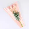 Presentförpackning 20st Transparent Kraft Paper Packaging Bag Single Rose Flower BLORIST Bouquet Wrapping Valentine's Day Gifts