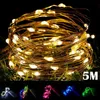 Sznurki LED przyciski przyciskowe bateria obsługiwane światła sznurka miedzianego LED Wedding Garland Party Lampa 20pcs 5M Garden Fairy Lampa Dekoracja świąteczna HKD230921