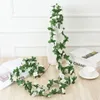 Juldekorationer 2 5m 1 8m Rose Artificial Flower Vine For Wedding Garland White Pink Home Room Decoration Silk Han 230919