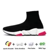 Original Basketballschuhe Designer Männer lässige Schuhe Frauen Speed Trainer Socken Stiefel Geschwindigkeiten Läufer Sneaker Strick Frauen, der dreifache schwarze weiße rote Spitzensport spazieren geht