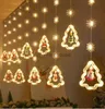 LED Strings Party LED Étoiles de Noël Rideaux Lumières USB avec télécommande Dimmable pour Chambre de Noël Nouvel An Cadeau Décoration de fête HKD230919