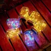 LED Strings Party 10PCS Solar Power Mason Jar Lid Lights Led Copper Wire Fairy Lights Garlands for Holiday Party Christmas Patio Lawn Garden Decor HKD230919