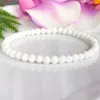 MG1049 Bracelet en pierre de lave blanche Bracelet diffuseur d'huile essentielle bijoux d'aromathérapie perle de lave délicate Yoga Bracelet extensible 353j