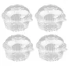Bakeware Tools 100 Pieces Of Transparent Plastic Single Cupcake Cake Box Muffin Dome Holder