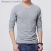 Kvinnors termiska underkläder Vintermän t-shirts Varma män underskjorta Crew Neck Termiska underkläder Skjorta Basic Blusa Pullover Lång ärm Top L230919