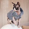 Costumi per gatti Stile Cowboy Pet Dress Sphynx Abiti senza peli per Devon Rex Conis Costume Kitten Outfits