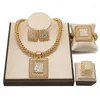 Necklace Earrings Set Dubai 18K Gold Plated Jewelry Woman High Quality Nigeria Bead For Traditional Marriage Wedding Jewellry