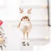 クリスマスの装飾新年エンジェルガールぬいぐるみ人形ツリーオーナメントペンダントパーティーの装飾ホームドロップデリバリーガーデンフェスティブSUP DH1ZN