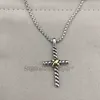 Rétro Hip Hop Hommes Designer Off Cross Colliers Collier À La Mode Or 18K Plaqué Bijoux X Pendentif De Luxe Pour Bijoux Fête Anniversaire Cadeau En Gros