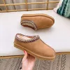 Cheville bottes d'hiver chaussures fourrure bottes de neige Tasman pantoufle talon plat Mules moelleuses en cuir véritable australie chaussons pour femme