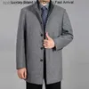 Misturas de lã masculina novo 2023 en longo casaco de ervilha casaco de outono casacos de inverno jaqueta de lã masculina l230919