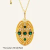 Emerald Diamond Luxury Necklace Iced Out Pendant Pretty Halsband Kedjor Försäljning Iced Out Pendants Matchande kedjepar Brudtärna smycken juveler och ädelstenar