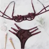 Nowe seksowne kobiety koronkowe bieliznę biustonosze kobiece eleganckie zestawy Lady Lace Flower Bra i majtki278i