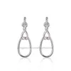 Double Earrings Jewelry Twisted Earring Sliver Designers Wearing Stud Dy Thread Silver Needle Earrings Women Fashion Versatile Platinum Plated