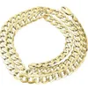 Mens Real 10K Yellow Gold Hollow Cuban Curb Link Chain Necklace 8mm 24 Inch304i