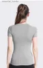 Damesblouses Shirts Yogaworld Kleding Dames Tops T-shirts T-shirt trainingspak Yogakleding Dames Sport Hoog elastisch Fitness Zomer Lichtgewicht T-shirt met korte mouwen L23