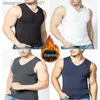 Women's Thermal Underwear Men Winter Thermal Underwear Tops Body Sleeveless Vest Invisible Thermo Warmer Large Waist 4XL L230919