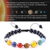 Strang 2023 Acht Planeten Sonnensystem Einstellbare Perlen Handgemachte Armband Naturstein Yoga Armbänder Für Frauen Männer Schmuck