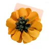 Hair Accessories The Korean Version Of Cloth Girl Hairpin Big Flower Back Head Children Solid Color Flowers Simple