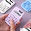 Калькуляторы Оптовая продажа Карманный калькулятор Ручные мини-калькаторы с кнопочной батареей 8-значный дисплей Базовый офис для дома Школьники Te Dhccm