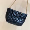 Designer Shopping Bag 22cm Calfskin Shoulder Bag 10A Mirror quality Diamond Lattice Tote Bag Luxury Hobo Bag Chain Crossbody Bag Women Handbag With Box C154