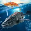 Bath Toys 2.4G Remote Control Dinosaur Kid Mosasaurus Diving Toy Rc Boat Outdoor Toy Water For Swimming Pool Bathroom Bath Toys For Kids 230919