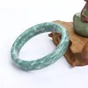 Charm-Armbänder, natürlicher grüner Jade-Armreif für Frauen und Mädchen, heilender Schutz, viel Glück, Armreifen mit Schmuckschatulle