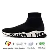 Original Sock Shoes Men Women Speed Trainer Socks Boot Beige Triple Black Balencaiga Graffiti Running Shoe White Blue Red Clear Sole Volt lace-up Sneakers