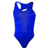 Mäns kroppsformar undertröja bodysuit sexiga män underkläderstrumpa för mens ärmheter stretchig thong wetlook leotard gay331u